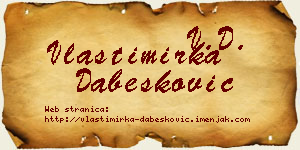 Vlastimirka Dabesković vizit kartica